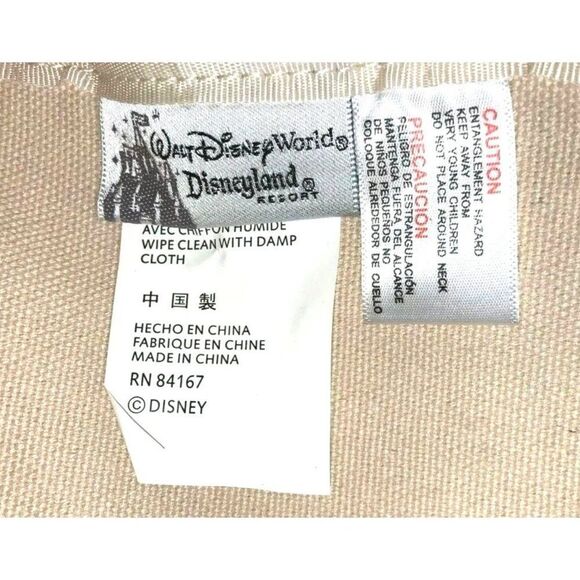 Disney World Tote Khaki OS Embroidered Canvas Bag OS-New - Picture 2 of 5